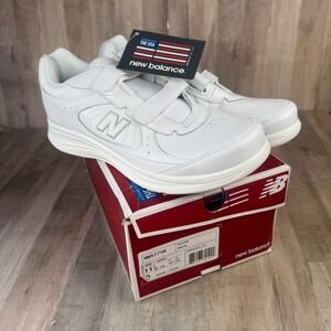 New Balance Men's 11.5 577 White Walking Shoes NEW White Leather